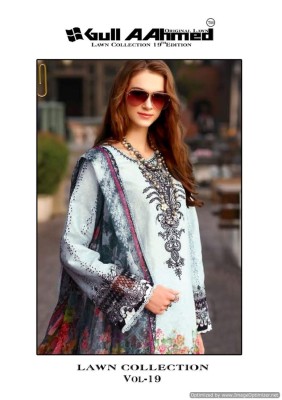 Gull a Ahmed lawn collection vol 19 pure lawn cotton unstitched dress material catalogue 