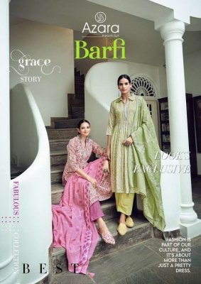 Radhika fashion Azara Barfi pure blossom cotton printed with embroidery work salwar kameez wholesaler 