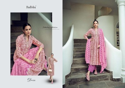 Radhika fashion Azara Barfi pure blossom cotton printed with embroidery work salwar kameez wholesaler  salwar kameez catalogs