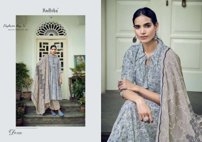 Radhika fashion Azara Barfi pure blossom cotton printed with embroidery work salwar kameez wholesaler  salwar kameez catalogs