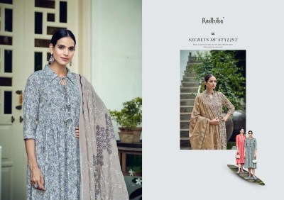 Radhika fashion Azara Barfi pure blossom cotton printed with embroidery work salwar kameez wholesaler  salwar kameez catalogs