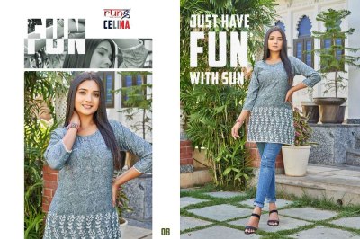 Rung new presents celina rayon wester short top collection  kurtis catalogs