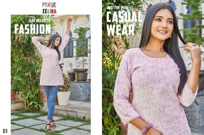 Rung new presents celina rayon wester short top collection  kurtis catalogs