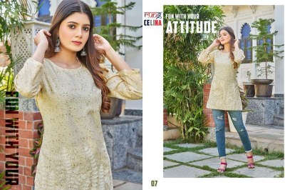 Rung new presents celina rayon wester short top collection  kurtis catalogs