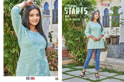 Rung new presents celina rayon wester short top collection  kurtis catalogs