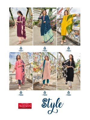 Wanna you Presents Style  Rayon Slub  Kurti With Pant set Kurti Catalogue wholesale  kurtis catalogs