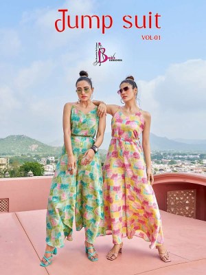 bhavi designer new launch jump suits vol 1 Printed Modal Silk jumpsuits style dress wholesale  