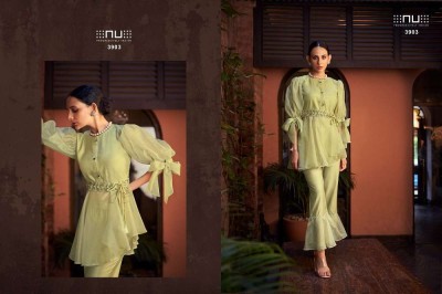 nu vol 39 Viscose Chanderi Silk fancy designer western  co ord set  collection                                       kurtis catalogs