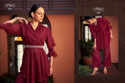 nu vol 39 Viscose Chanderi Silk fancy designer western  co ord set  collection                                       kurtis catalogs