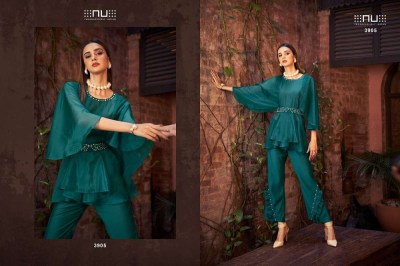 nu vol 39 Viscose Chanderi Silk fancy designer western  co ord set  collection                                       kurtis catalogs