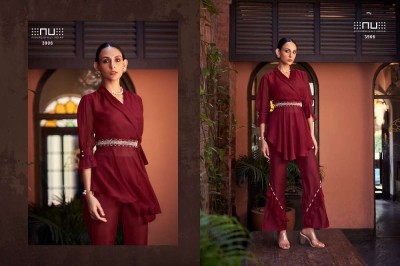 nu vol 39 Viscose Chanderi Silk fancy designer western  co ord set  collection                                       kurtis catalogs