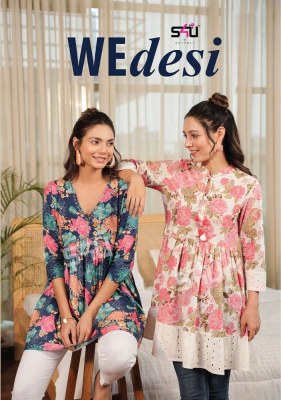 s4u new we desi design no wd 01 to wd 06  beautiful designers western short top collection wholesale  kurtis catalogs