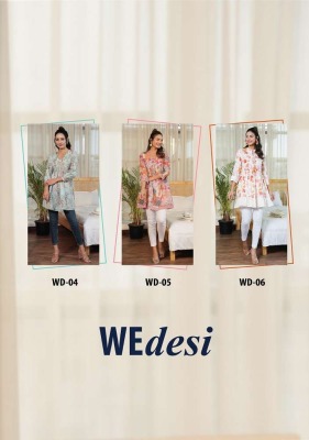 s4u new we desi design no wd 01 to wd 06  beautiful designers western short top collection wholesale  kurtis catalogs