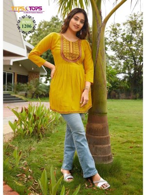 tips and tops bubbly vol 12 fancy western short top collection Kurti wholesaler in Surat 