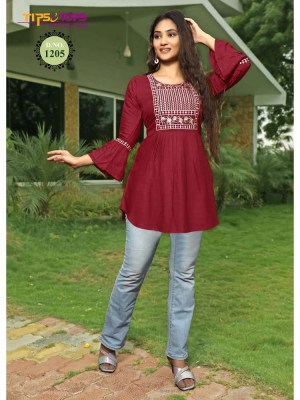 tips and tops bubbly vol 12 fancy western short top collection Kurti wholesaler in Surat  kurtis catalogs