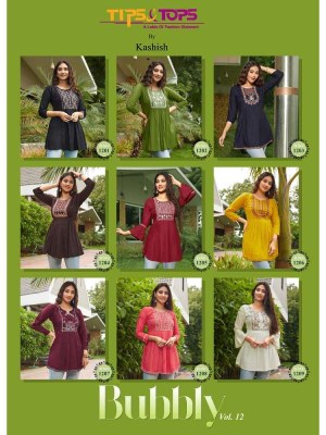 tips and tops bubbly vol 12 fancy western short top collection Kurti wholesaler in Surat  kurtis catalogs