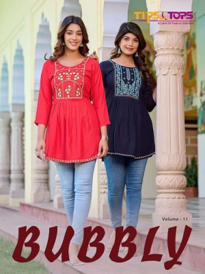 tips and tops presents Bubbly vol 11 Fancy Western short top collation  kurtis catalogs