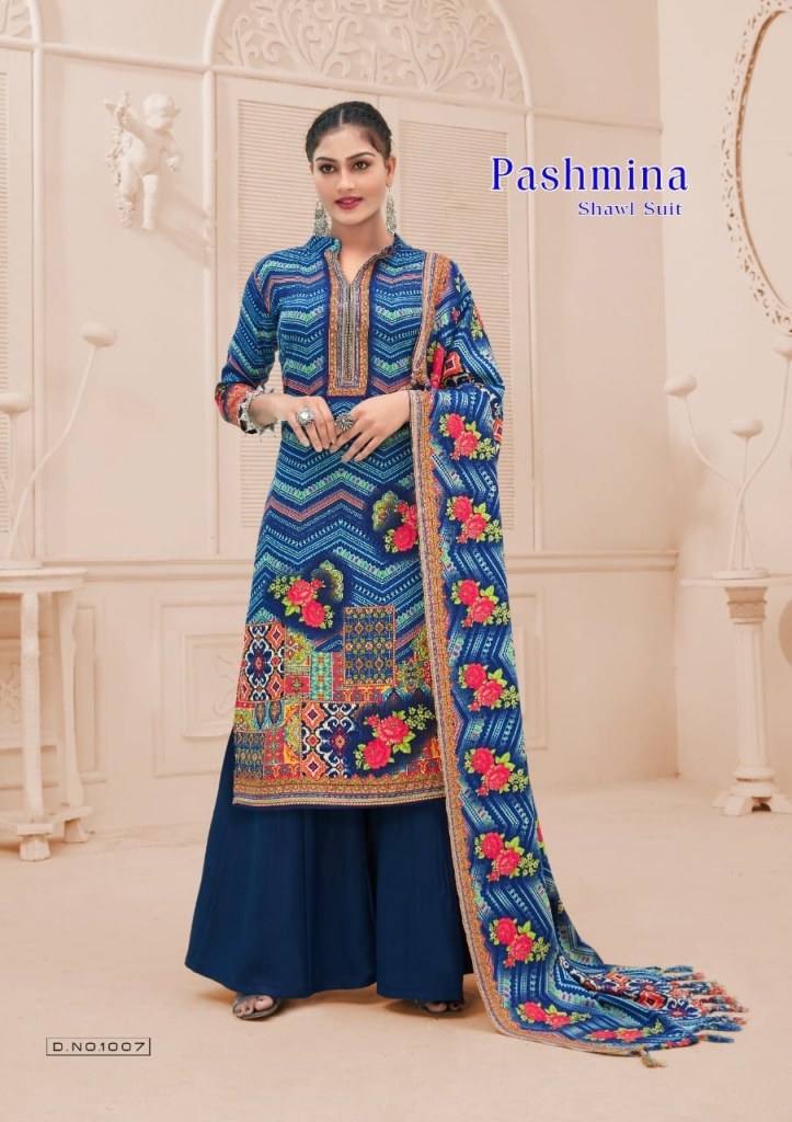 Riyana Exclusive Designs Pashmina Dress Material | Zulfat Designer Suits