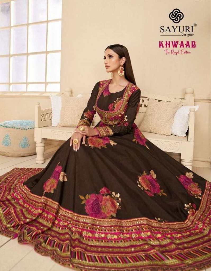 Buy Heavy Sequence Embroidery Work Wholesale Rate Anarkali Gown at Rs.  27.93 online from Royal Export Anarakali Gown Wholesale : RE3030