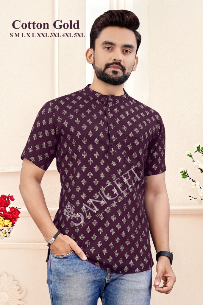 Buy online Blue Denim Ombre Short Kurta from top wear for Men by Kuons  Avenue for ₹1499 at 55% off | 2024 Limeroad.com