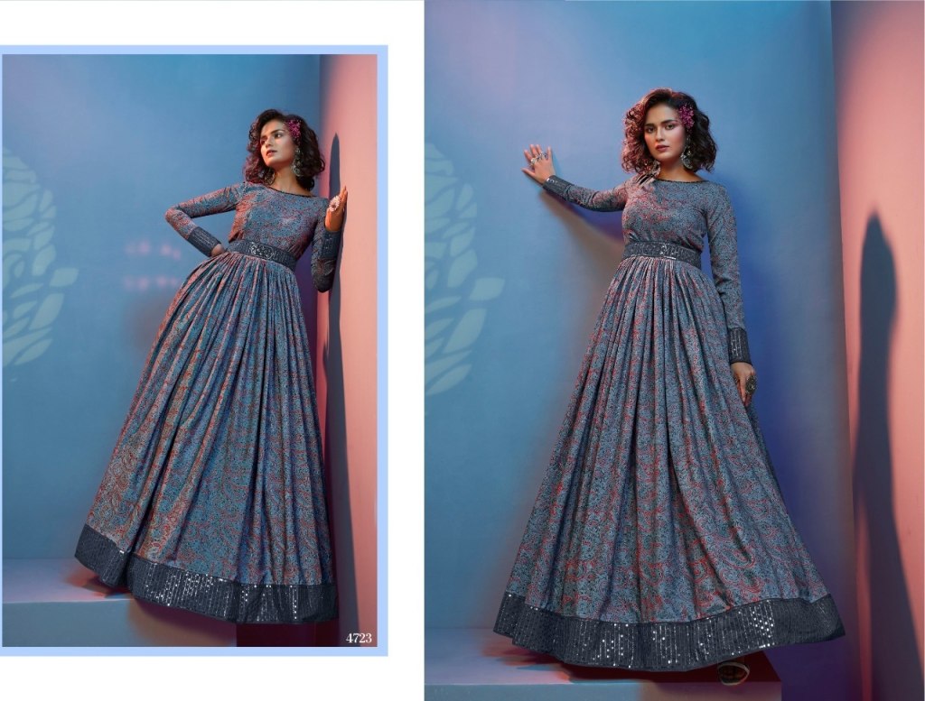 shubhkala by flory vol 19 New Exclusive Printed Long Anarkali Gown Collection at wholesale price