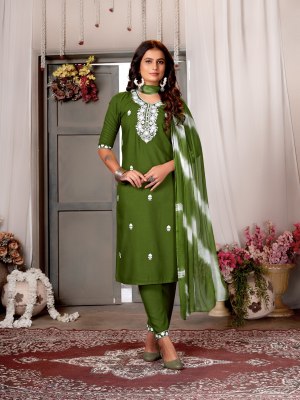 5 Star vol 1 by Krishna Trendz Reyon Neck embroidered Kurti pant and dupatta catalogue at affordable rate readymade suit catalogs