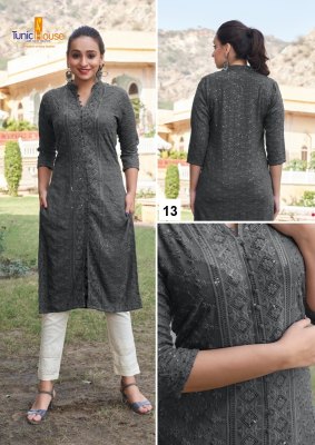 7 Star by Tunic House Reyon sequence Straight Kurti Collection   kurtis catalogs