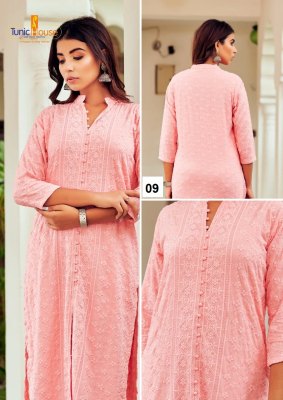 7 Star by Tunic House Reyon sequence Straight Kurti Collection   kurtis catalogs