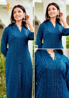 7 Star by Tunic House Reyon sequence Straight Kurti Collection   kurtis catalogs