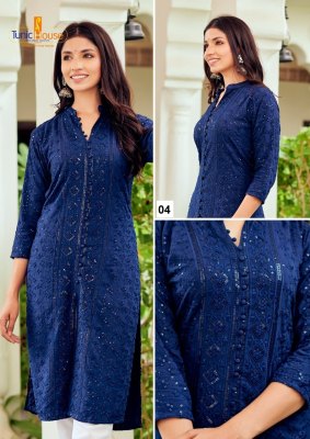 7 Star by Tunic House Reyon sequence Straight Kurti Collection   kurtis catalogs