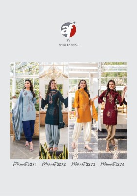 A F launching new collection mannat vol 4 kurti afgani with dupatta readymade suit catalogs