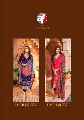 AF by Dastoor vol 4 puire natural crepe fabric kurti pant and dupatta catalog at wholesale rate   kurtis catalogs