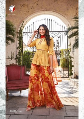 AF lunching by sassy girl vol 3 new fancy short kurti with sharara and dupatta catalog at wholesale rate readymade suit catalogs