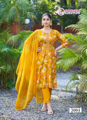 APSARA VOL-3 by poonam Heavy reyon foil printed kurti pant and dupatta catalogue at affordable rate readymade suit catalogs