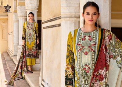 AQSA by Aarzoo fancy printed cambric cotton unstitched dress material catalogue at low rate salwar kameez catalogs