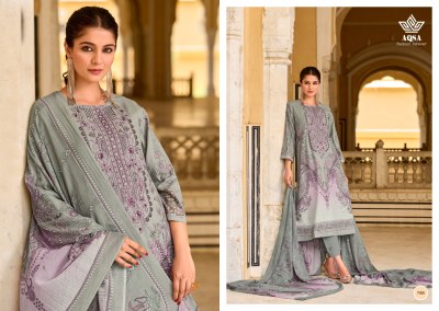 AQSA by Aarzoo fancy printed cambric cotton unstitched dress material catalogue at low rate salwar kameez catalogs