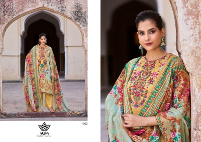  AQSA by MERUB cambric cotton printed unstitched dress material catalogue at low rate salwar kameez catalogs