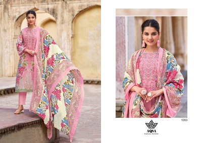  AQSA by MERUB cambric cotton printed unstitched dress material catalogue at low rate salwar kameez catalogs