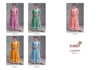 Aadhira vol 11 by Vamika designer embroidered fancy Anarkali suit catalogue at affordable rate fancy Anarkali suit catalogs