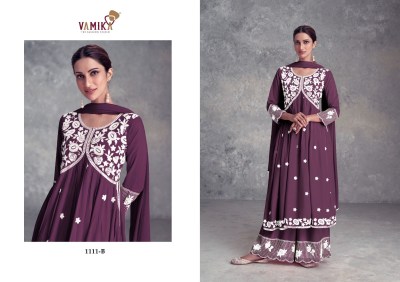 Aadhira vol 9 by Vamika Designer embroidered fancy sharara suit catalogue at affordable rate readymade suit catalogs