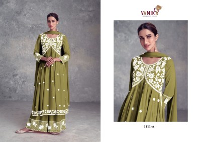 Aadhira vol 9 by Vamika Designer embroidered fancy sharara suit catalogue at affordable rate readymade suit catalogs