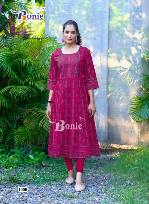 Aadhya by Bonnie Amazing Printed Flared Kurti low rate kurtis catalogs