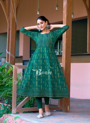 Aadhya by Bonnie Amazing Printed Flared Kurti low rate kurtis catalogs