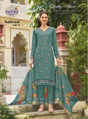 Aafreen vol 1 by Radhika life style pure roman embroidered readymade suit collection  readymade suit catalogs