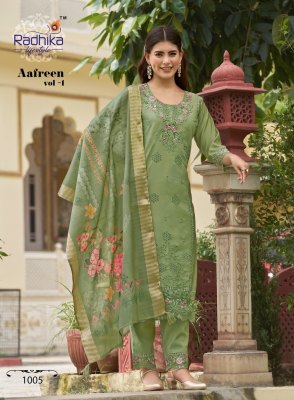 Aafreen vol 1 by Radhika life style pure roman embroidered readymade suit collection  readymade suit catalogs