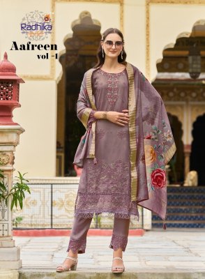 Aafreen vol 1 by Radhika life style pure roman embroidered readymade suit collection  readymade suit catalogs