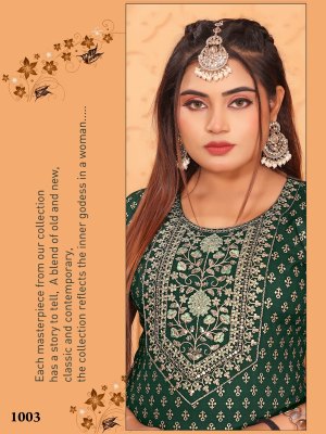 Aakansha vol 1 Reyon Foil printed with gala work Readymade suit collection with low price kurtis catalogs