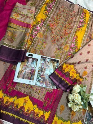 Aaliza Prints Aaliza Nx Cotton Lawn Digital Print with Embroidery Neck Work Wholesale Ethnic Wear Collection readymade suit catalogs