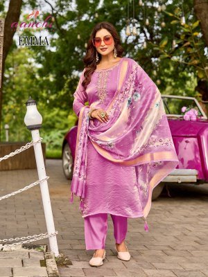 Aanchi Emma Fancy Santoon Kurti with Digital Dupatta Wholesale Ethnic Wear kurti pant with dupatta Catalogs