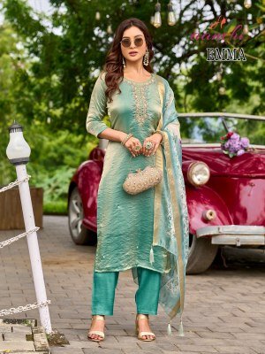 Aanchi Emma Fancy Santoon Kurti with Digital Dupatta Wholesale Ethnic Wear kurti pant with dupatta Catalogs